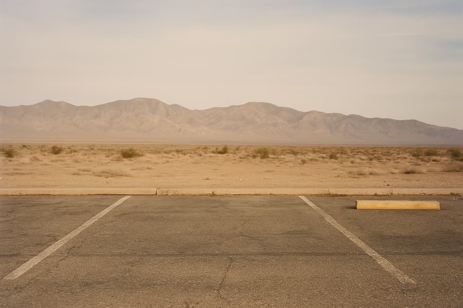 Desolate Parking Lot Landscape